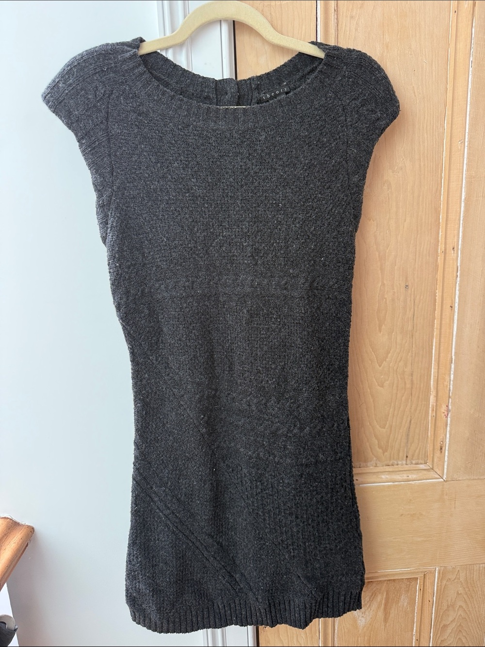 Theory Dark Gray Sweater Dress